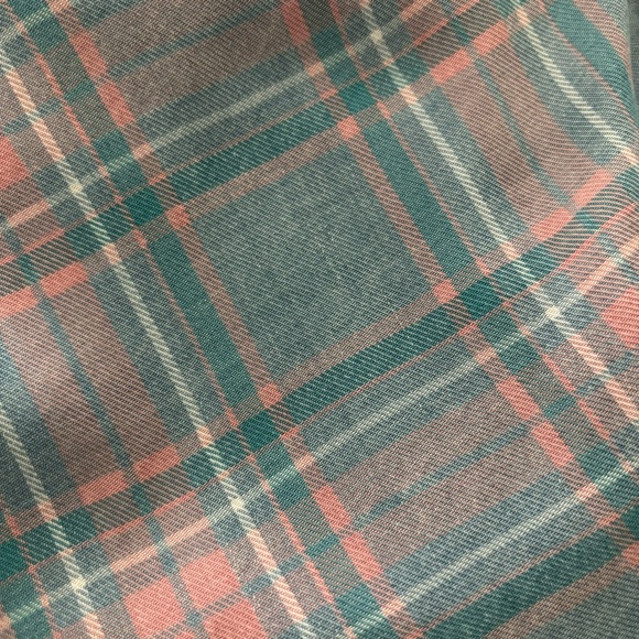 Billy T Strappy Maxi Dress in Hamp Plaid Small Sharkbite Raw Hem Lyocell *Flaw* - Picture 4 of 13